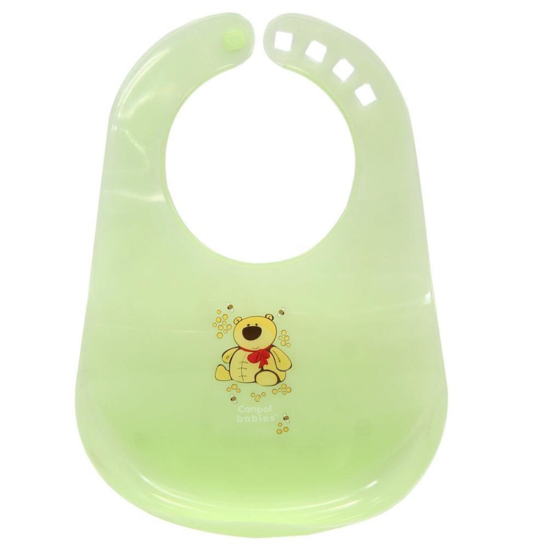 Plastic Bib|Light Green|Light Blue|Pink|Yellow
