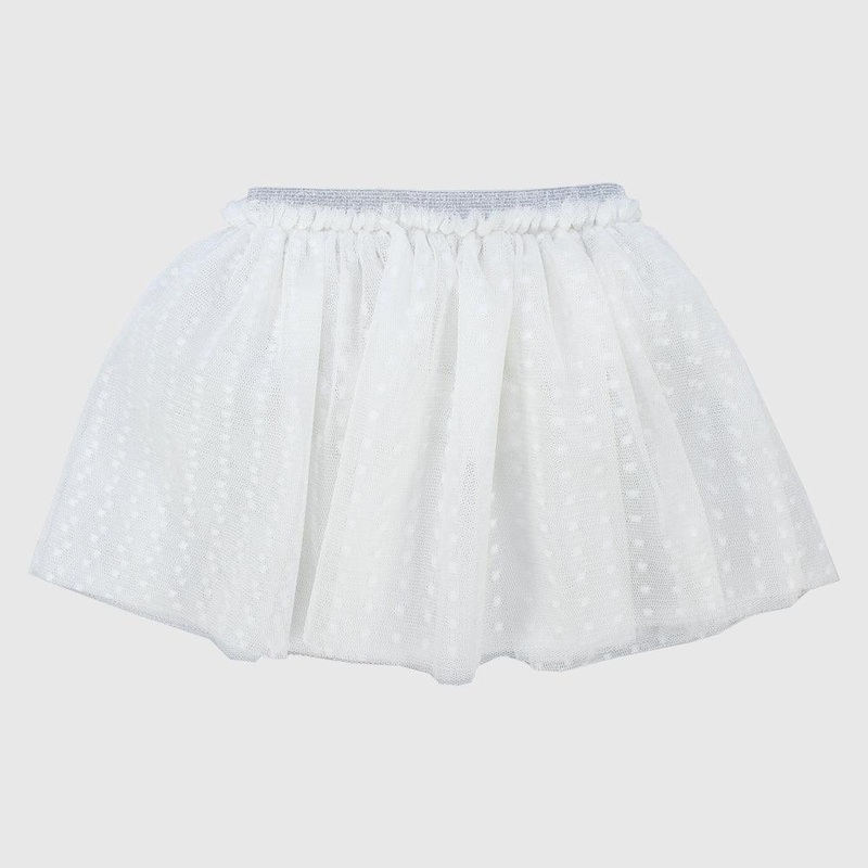 White Dotted Ruffled Skirt|3-6M|6-9M|9-12M|12-18M|18-24M|2-3Y