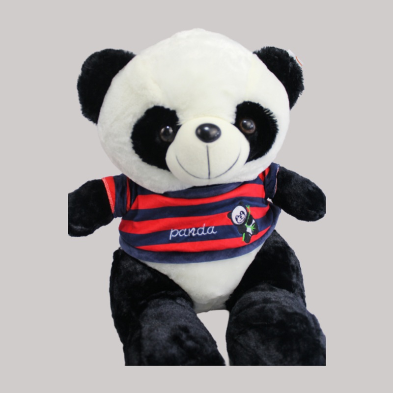 2 Feet Premium Quality Dazzling Panda Bear Wearing Red T-Shirt
