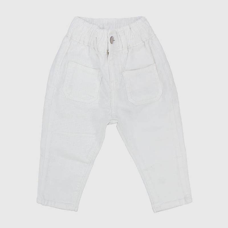 Plain Gabardine Pants|White|Pink|Grey|2-3Y|3-4Y|4-5Y|5-6Y