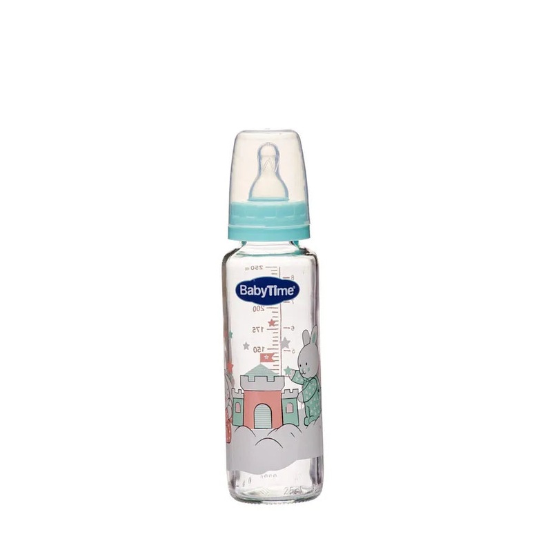 Baby Time Baby Glass Feeding Bottle  125ml