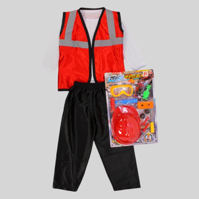 Fire Fighter Costume|S (3Y-5Y)|M (5Y-7Y)|L (7Y-9Y)