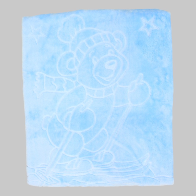 Happy Bear Baby Blanket|Babyblue|Pink|Beige|0-3M
