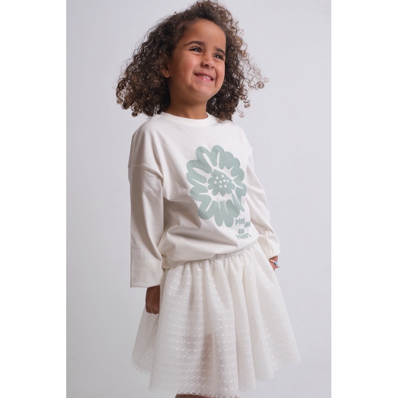 Play among The Flowers Long-Sleeved T-Shirt