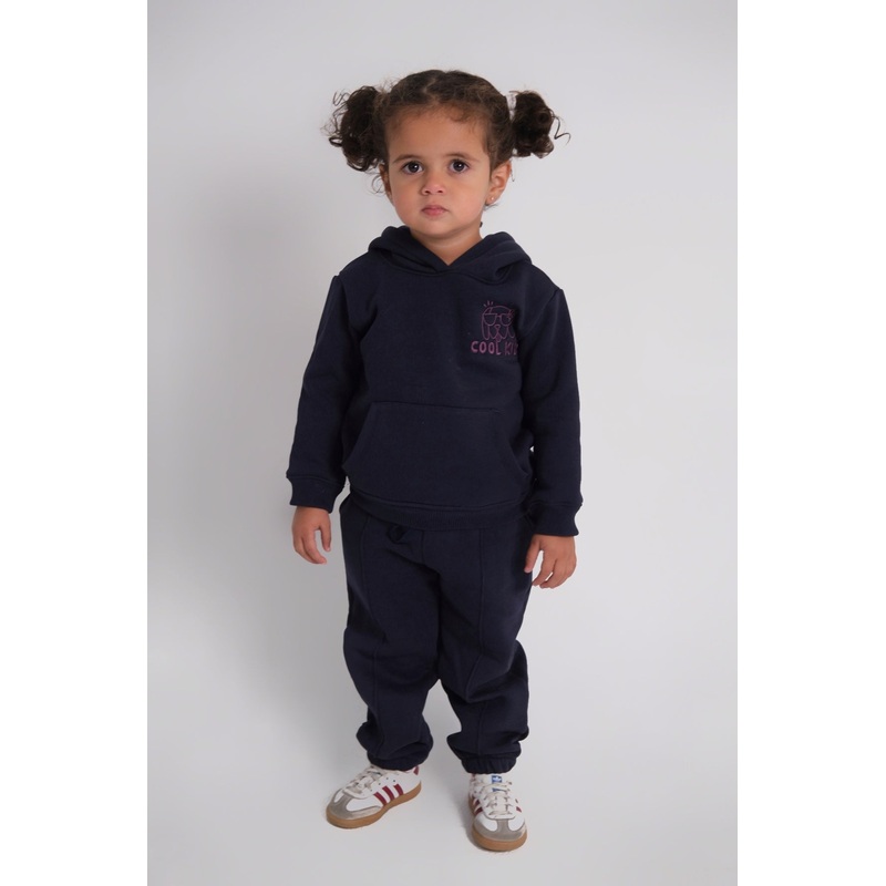 Unisex Cool Kid Navy 2-Piece Hooded Outfit Set