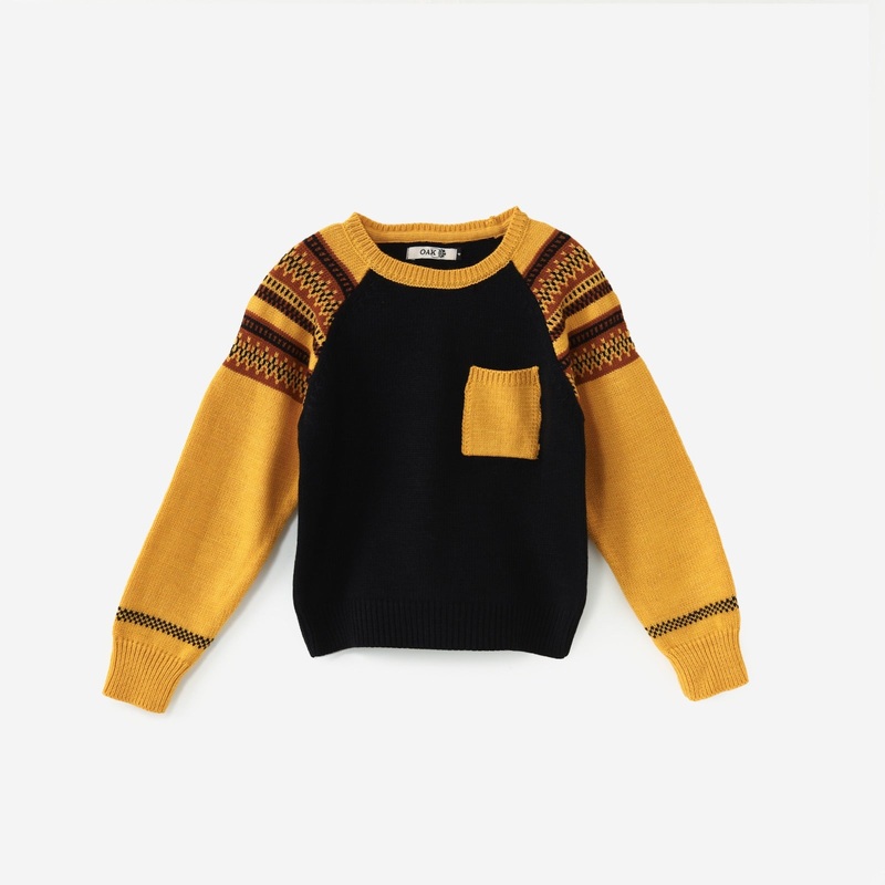 Warm Long-Sleeved Pullover|Yellow|10-11Y
