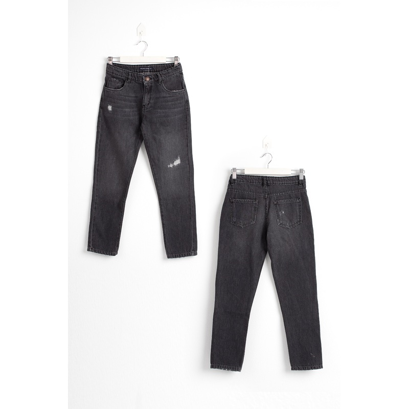 Ripped Regular-Fit Jeans|Grey|12-13Y