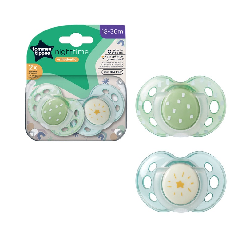 Tommee Tippee Night Time Soothers (18-36m) - 2 Pack