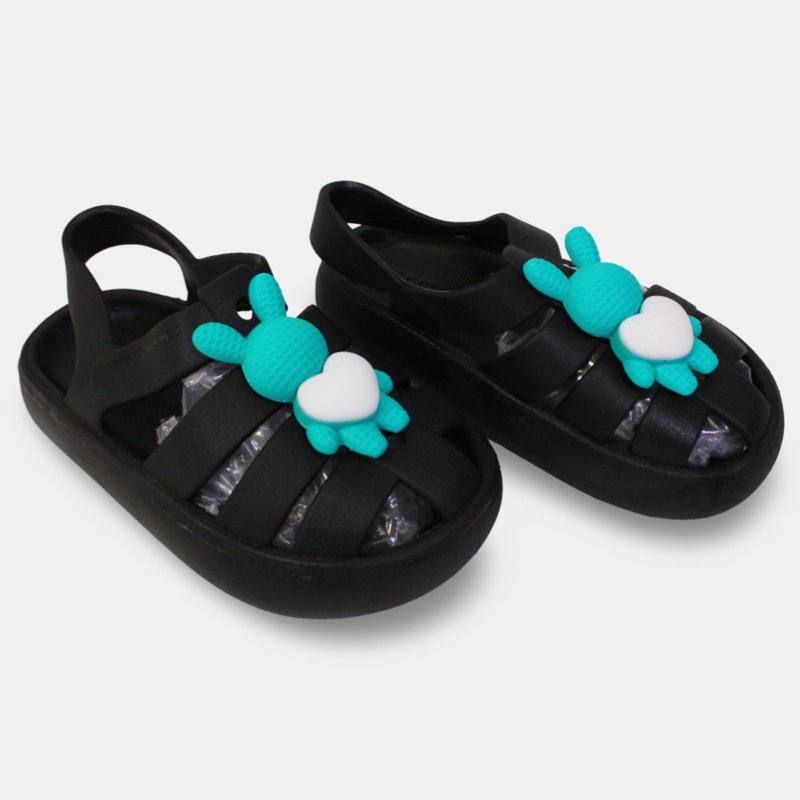Aqua Bunny Sandals|Black|23-24|25-26|27-28|29-30
