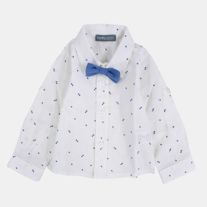Baby Boys' Cotton Shirt  Off-White