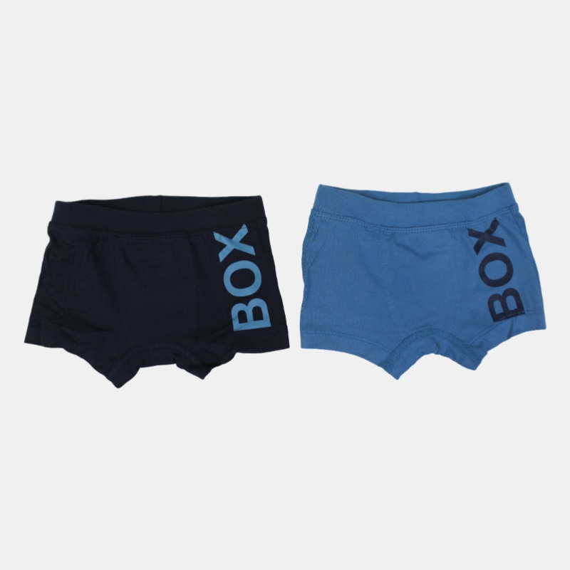 Boys Cotton Boxer Shorts  Petrol & Navy (Pack of 2)