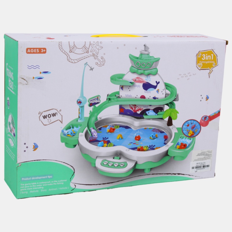 Cute Stone Fishing Game  Interactive Toy for Kids (Green)