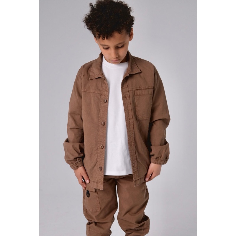 Unisex Explore the Outdoors Gabardine Shirt  Brown