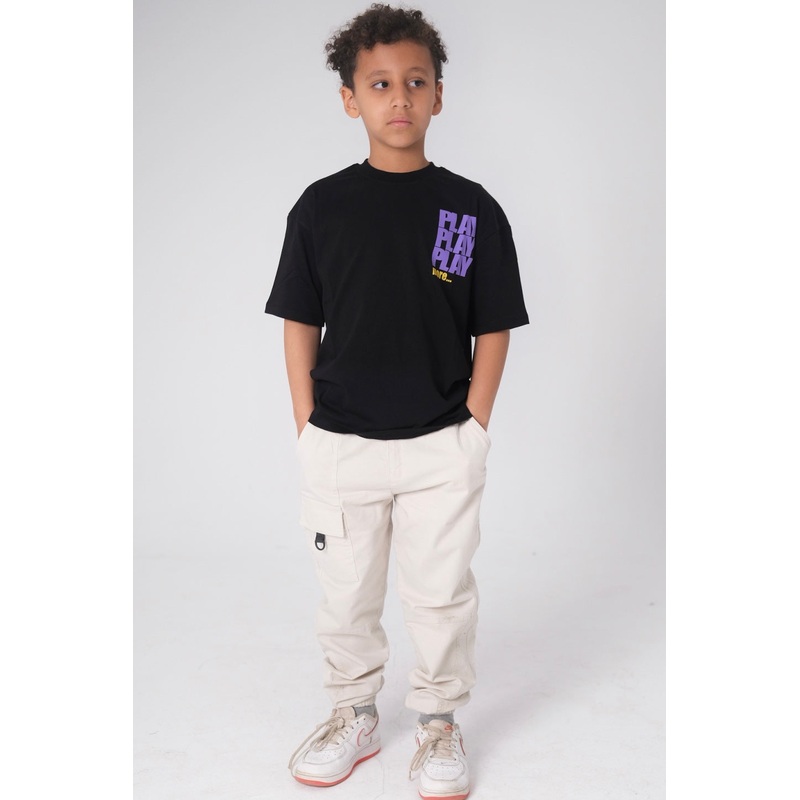 Unisex PLAY PLAY PLAY MORE Short-Sleeved T-Shirt  Black