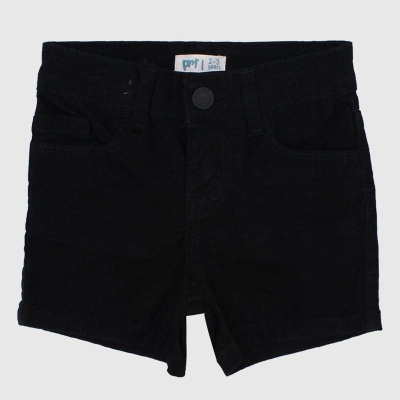Black Gabardine Shorts|2-3Y|4-5Y|6-7Y|8-9Y|10-11Y|12-13Y