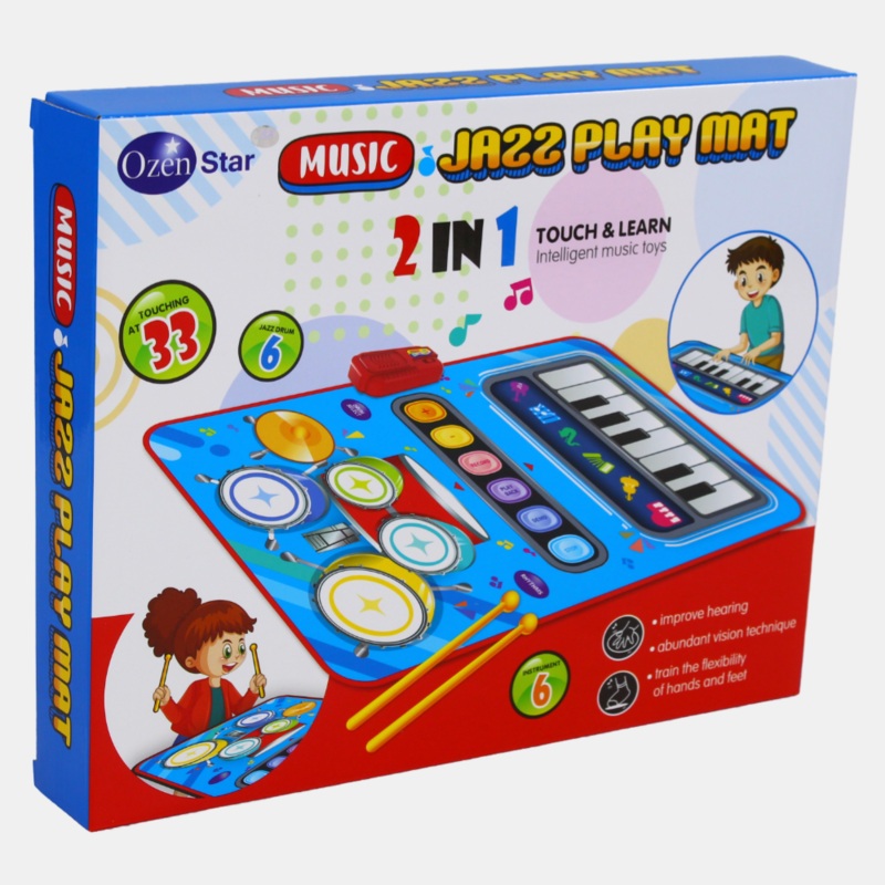 Music Jazz Plat Mat  Montessori Electronic Musical Toy (Blue)