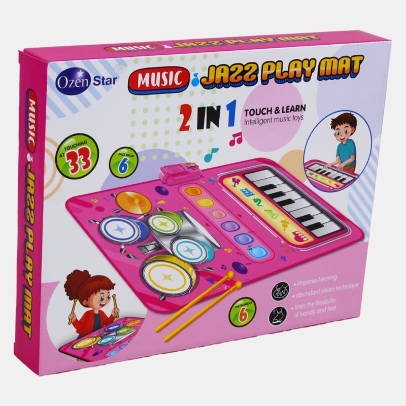Music Jazz Plat Mat  Montessori Electronic Musical Toy (Pink)