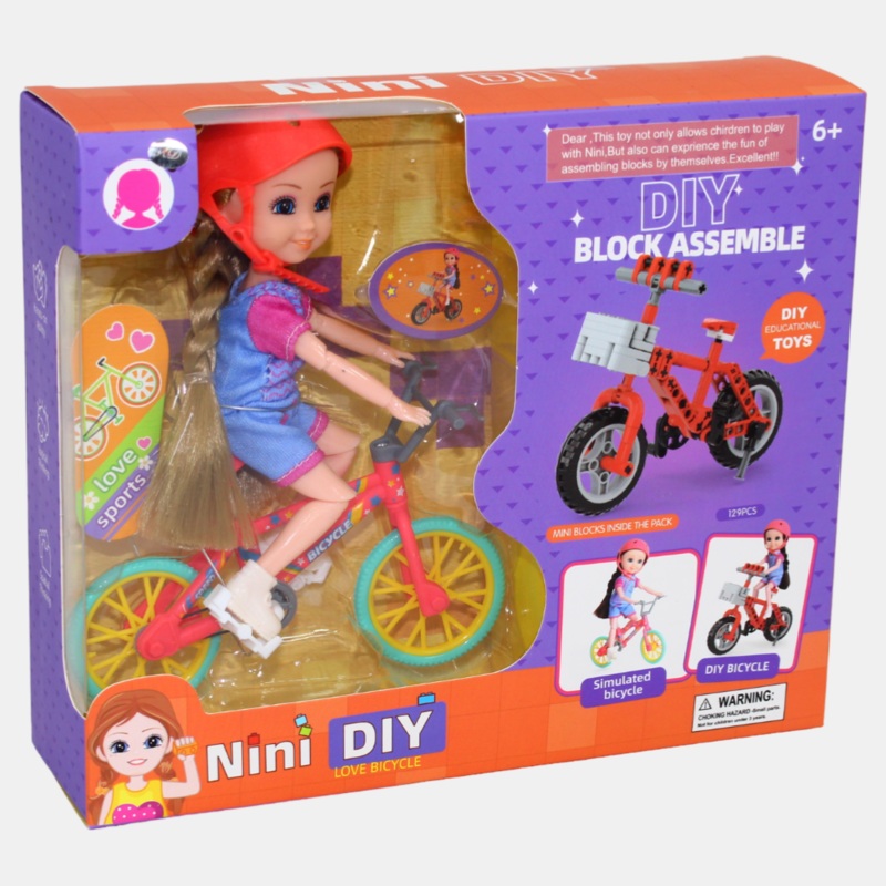 Nini Doll with Construction Toy  DIY Playset