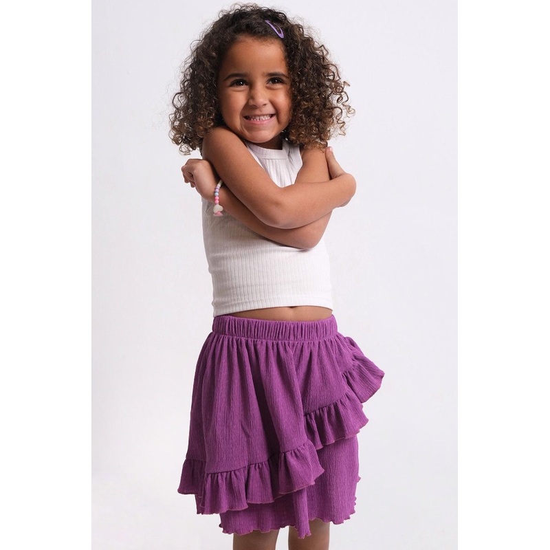 Purple Ruffled Skirt|2-3Y|4-5Y|6-7Y|8-9Y|10-11Y|12-13Y