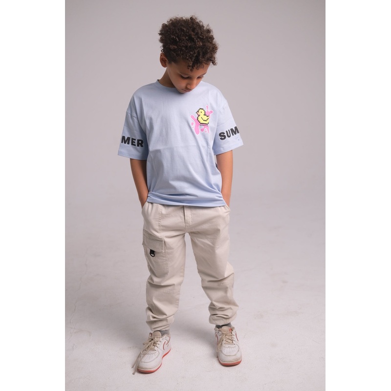 Unisex SUMMERTIME Short-Sleeve T-Shirt  Baby Blue