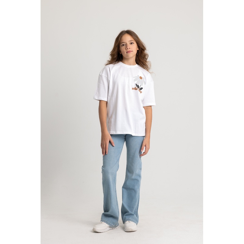 Unisex WILD FLOWER Short-Sleeved T-Shirt  White