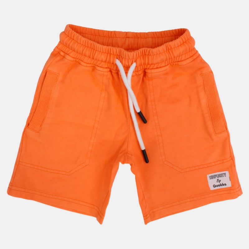 Boys Plain Cotton Shorts|Orange|Indigo|Green|3-4Y|4-5Y|5-6Y|6-7Y|7-8Y|9-10Y|11-12Y
