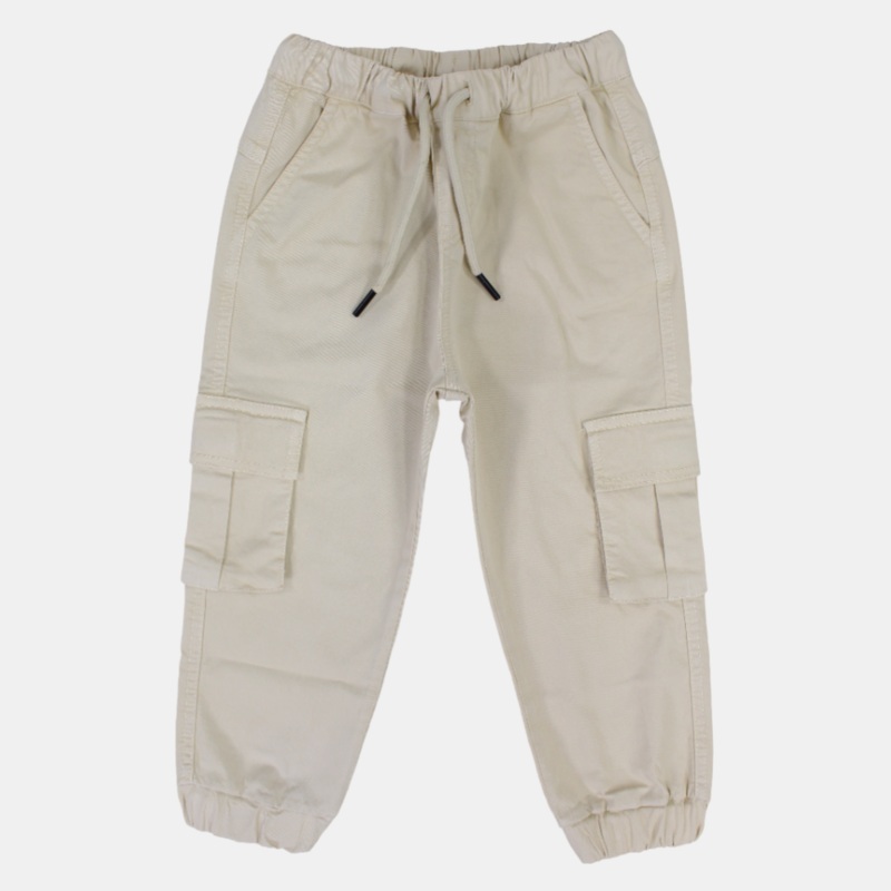 Boys Plain Gabardine Cargo Pants