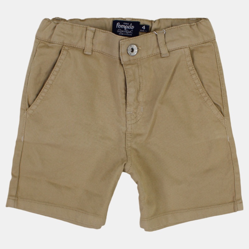 Boys Plain Gabardine Shorts|Beige|Light beige|Olive|4-5Y|5-6Y|6-7Y|8-9Y|10-11Y|12-13Y|14-15Y