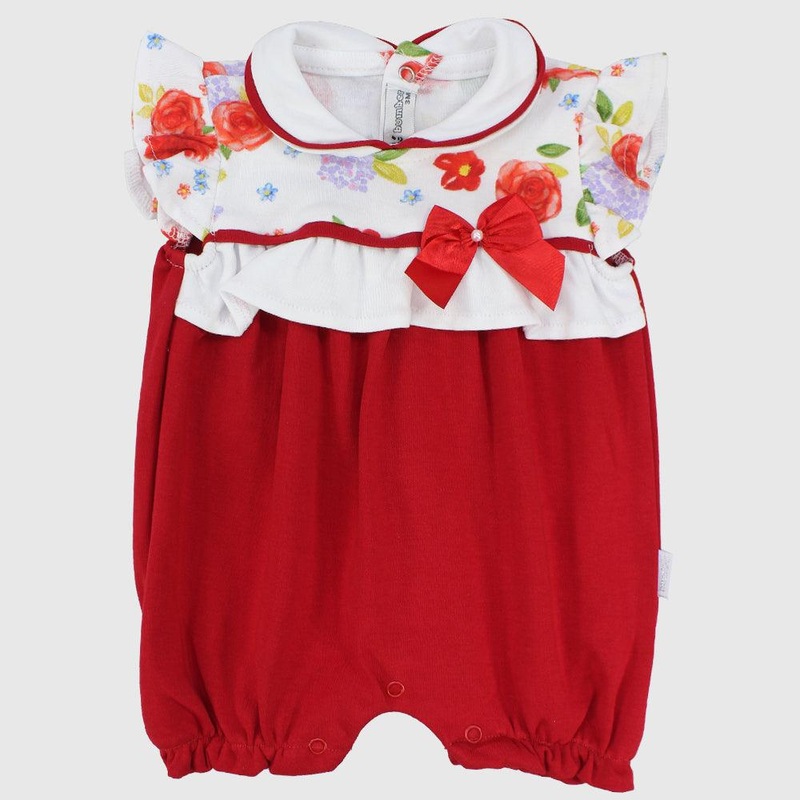 Reddish Sleeveless Romper|Red|Purple|3-6M|6-9M|9-12M|12-18M