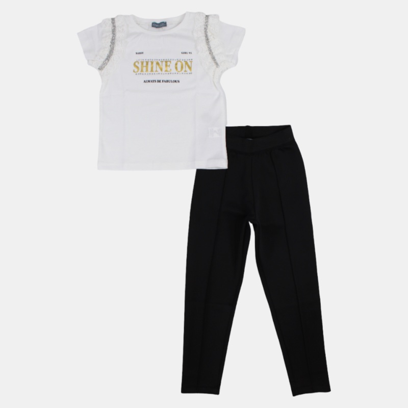 Shine On Girls Cotton 2-Piece Outfit Set