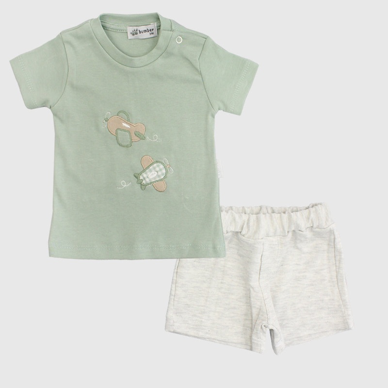 Airplanes 2-Piece Outfit Set|Green|Blue|3-6M|6-9M|9-12M|12-18M
