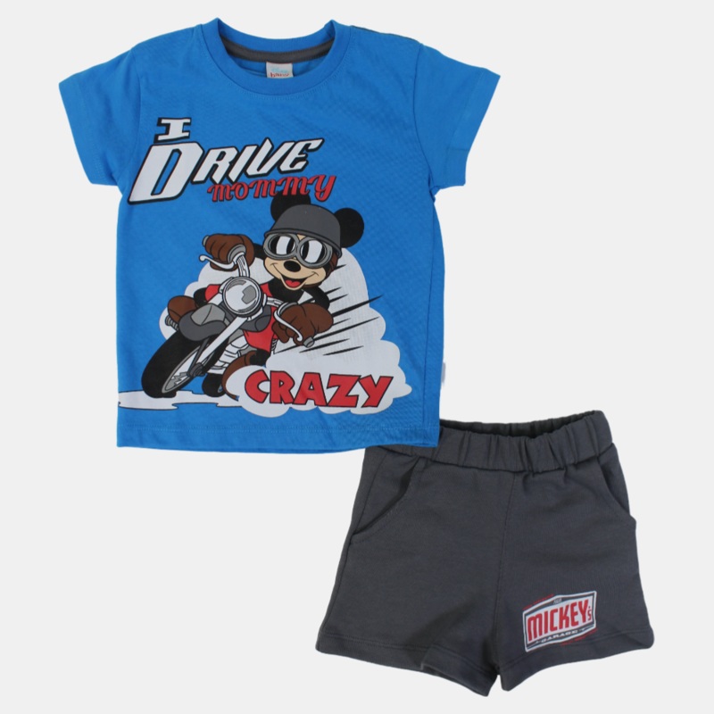 Baby Boys Cotton Pajama Set  Riding Mickey Mouse Design