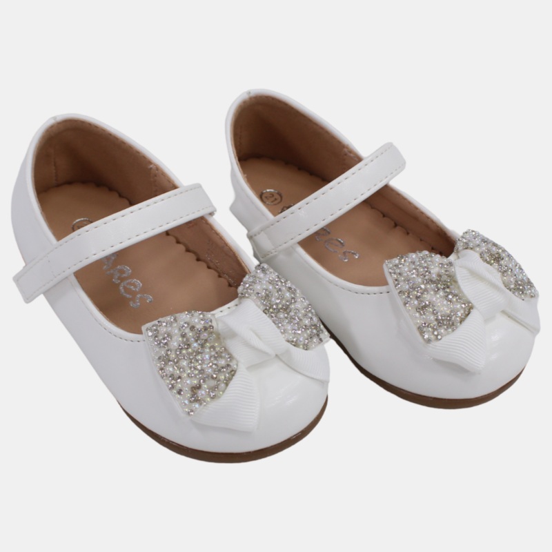 Baby Girls Leather Shoes with a Cute Bow