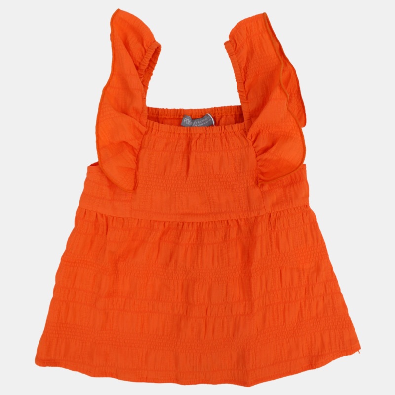 Baby Girls Ruffled Shoulders Blouse