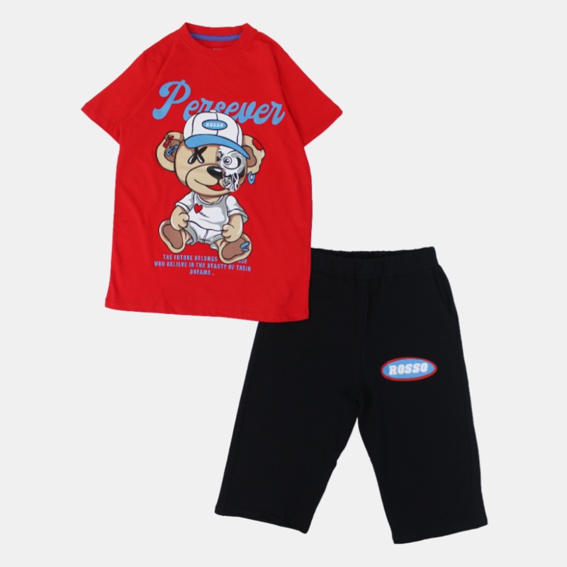Boys Cotton Pajama Set - Baseball Puppy Print