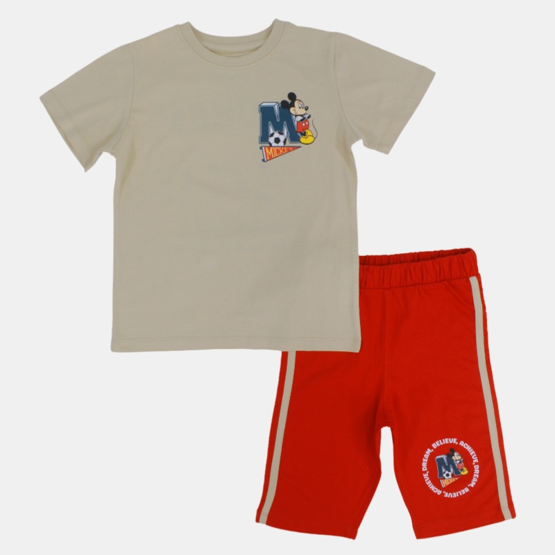 Boys Cotton Pajama Set - Mickey Mouse Design