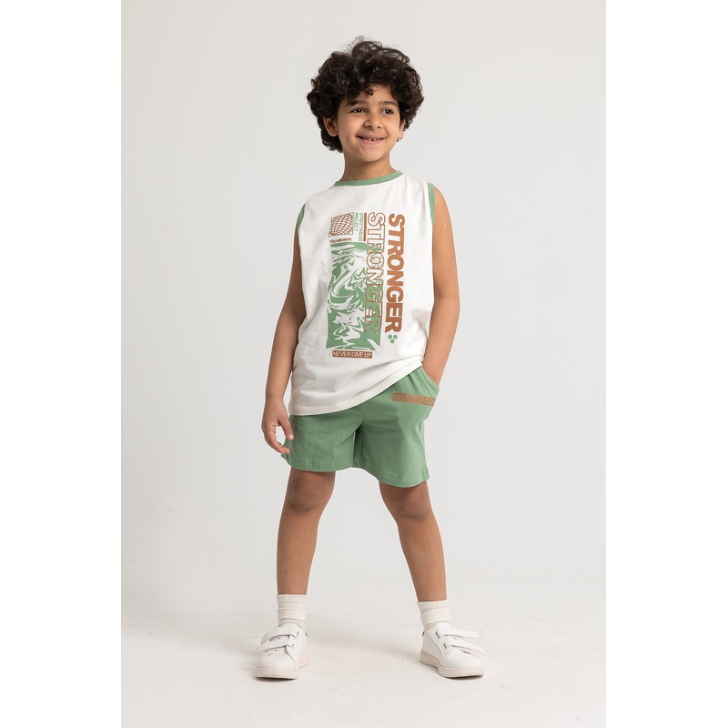 Boys Cotton Pajama Set - Stronger Print