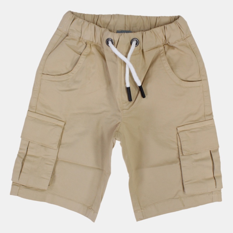 Boys Plain Gabardine Cargo Shorts