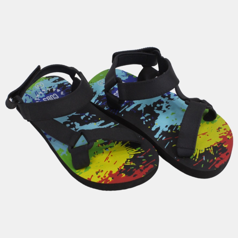 Boys Rubber Sandals  Multicolor with Black Base