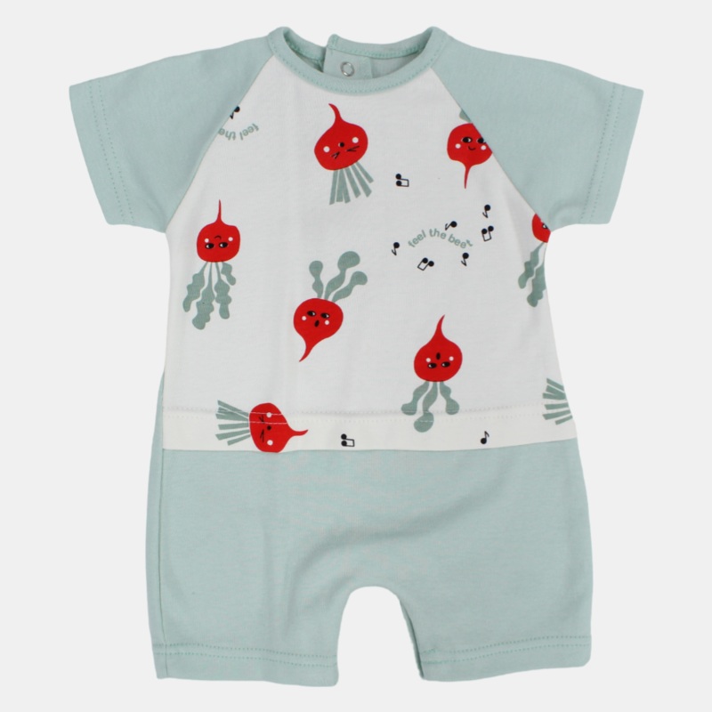 Unisex Baby Cotton Romper - Feel the Beet Design