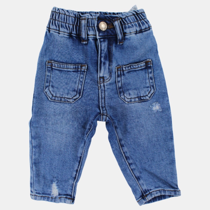Baby Girls Mid-Rise Jeans|M.Jeans|L.Jeans|6-9M|9-12M|12-18M|18-24M