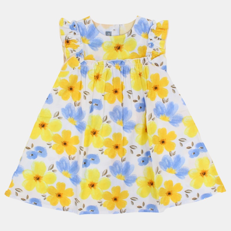 Baby Girls Sleeveless Dress  Floral Print
