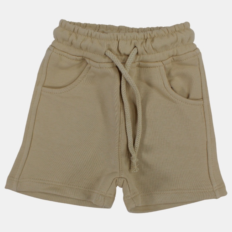 Unisex Baby Cotton Shorts  Beige