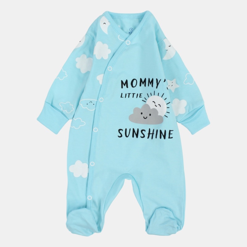 Baby Girls Summer Baby Footie  Cloud & Rainbow