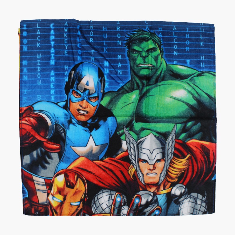 Boys Beach Towel  Blue with Avengers Print (60120 cm)
