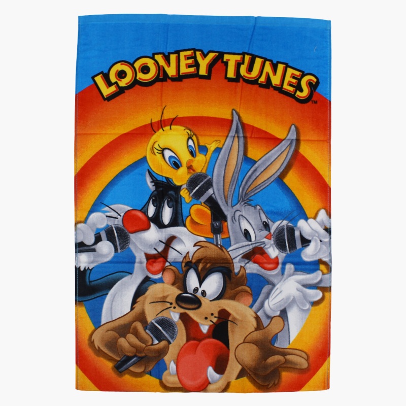 Boys Beach Towel  Blue with Looney Tunes Print (60120 cm)