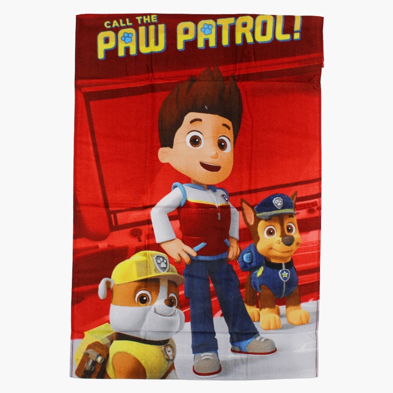 Boys Beach Towel  Red with Paw Patrol Print (60120 cm)