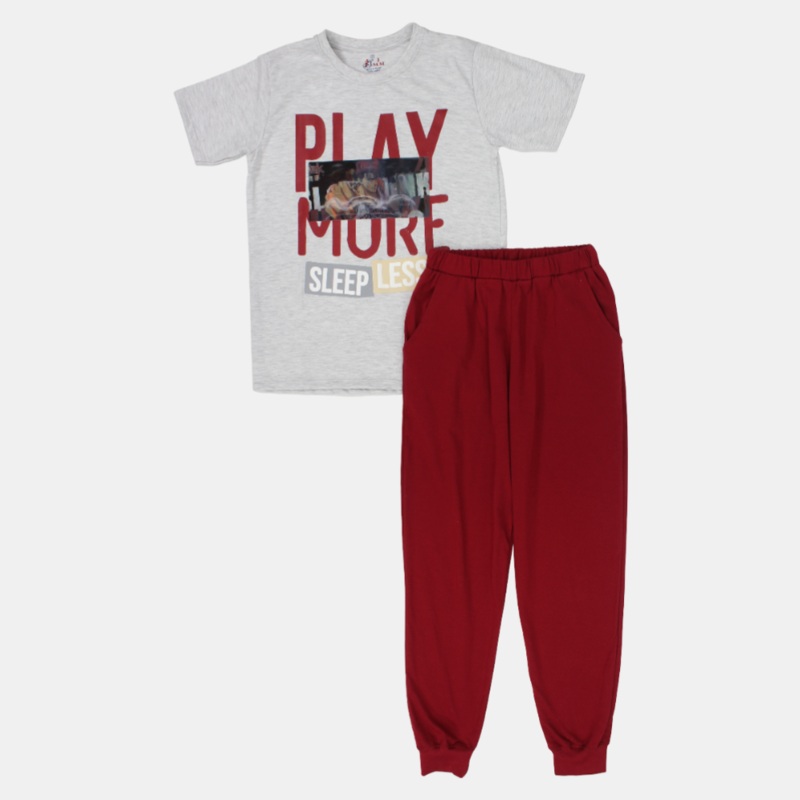 Boys Play More Short-Sleeved Pajama Set