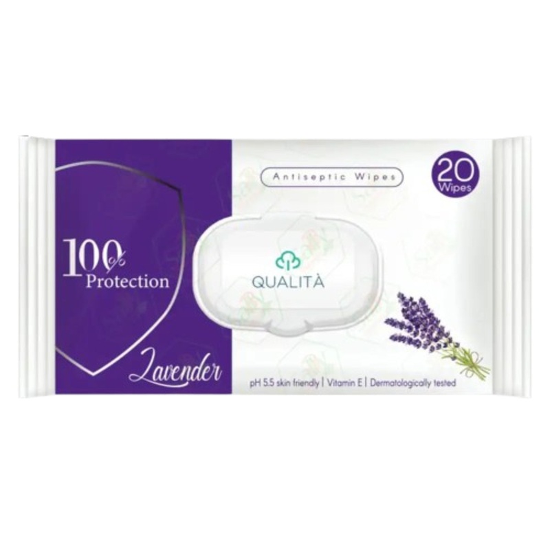 Qualita Lavender Antibacterial Baby Wet Wipes  20pcs