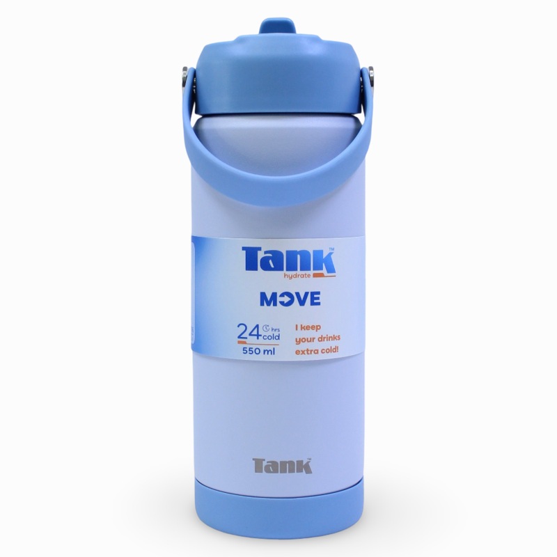 Tank Insulated Stainless Steel Water Bottle 550ml  Sky Blue